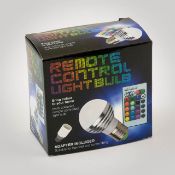 (197/11E) 48x Remote Control Colour Changing Light Bulb RRP £10 Each. (All Units In Sealed Box)