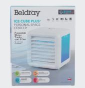 (141/11E) Lot RRP £175. 5x Beldray Ice Cube Plus Personal Space Cooler LED RRP £35 Each. (All Uni...
