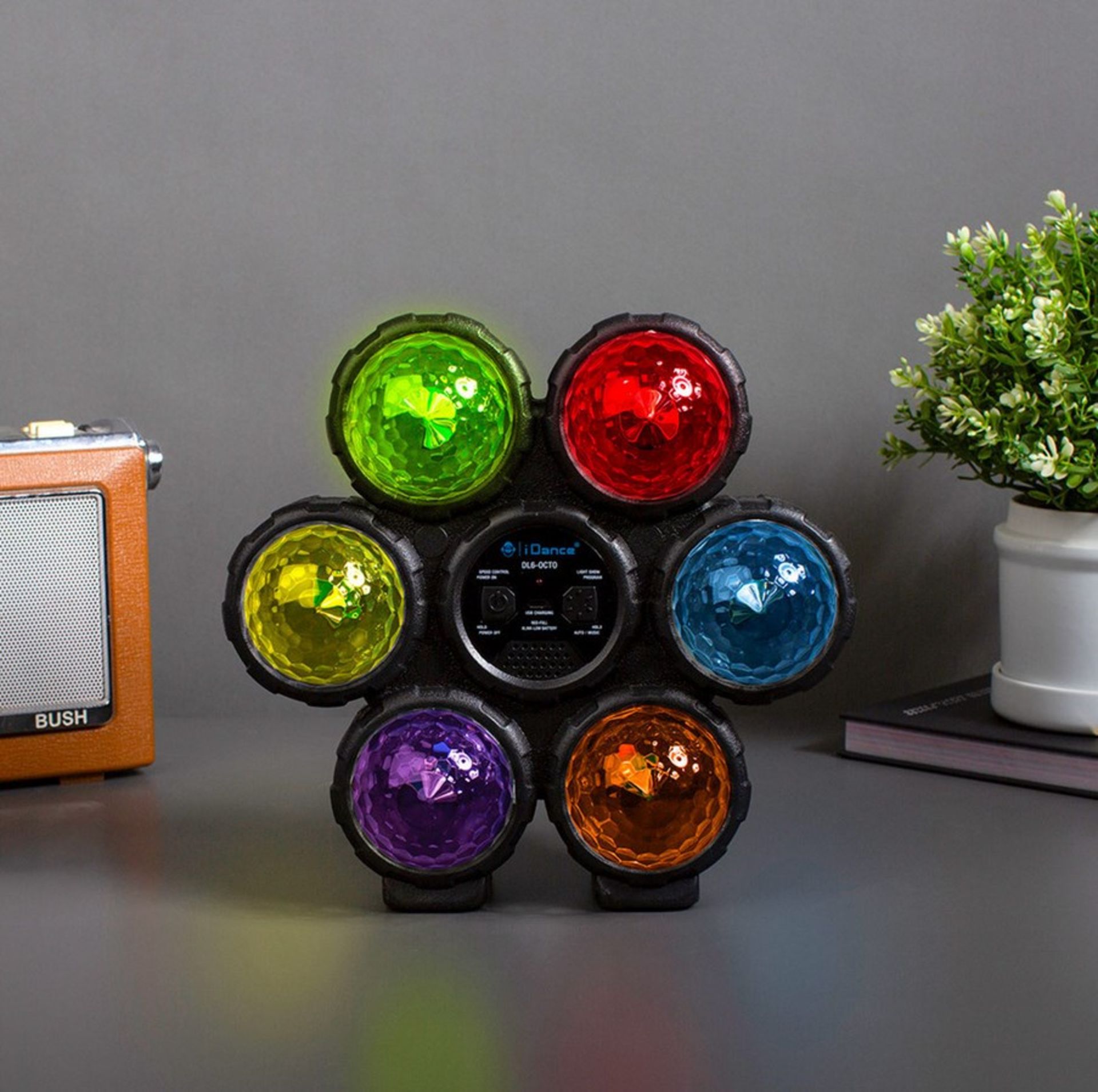 (85/R9) Lot RRP £150. 6x iDance Sound Activated Circle Disco Lights RRP £25 Each. (All Units Have...