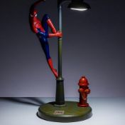 (34/R9) Lot RRP £118. 2x Marvel Spiderman Figurine Desk Lamp RRP £59 Each. (All Units Have Return...