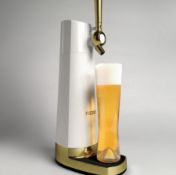 (6/R9) RRP £149. Fizzics DraftPour Home Beer Tap White And Gold. (Main Body Only, No Box In Lot)....