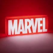(130/7A) Lot RRP £100. 5x Marvel Logo Light RRP £20 Each. (All Units Have Return To Manufacturer...