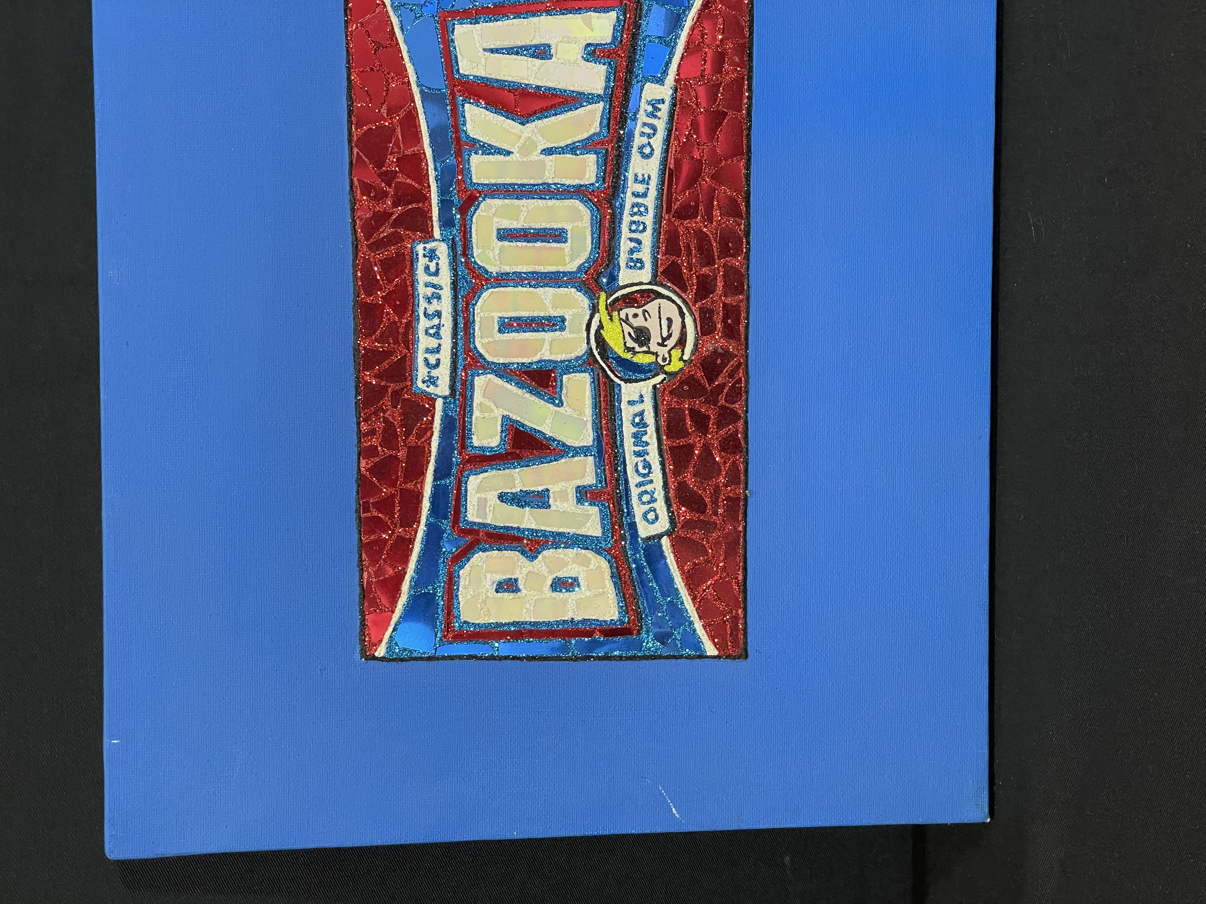 Joe Bazooka mixed media on canvas by Marty Thornton. - Image 2 of 8