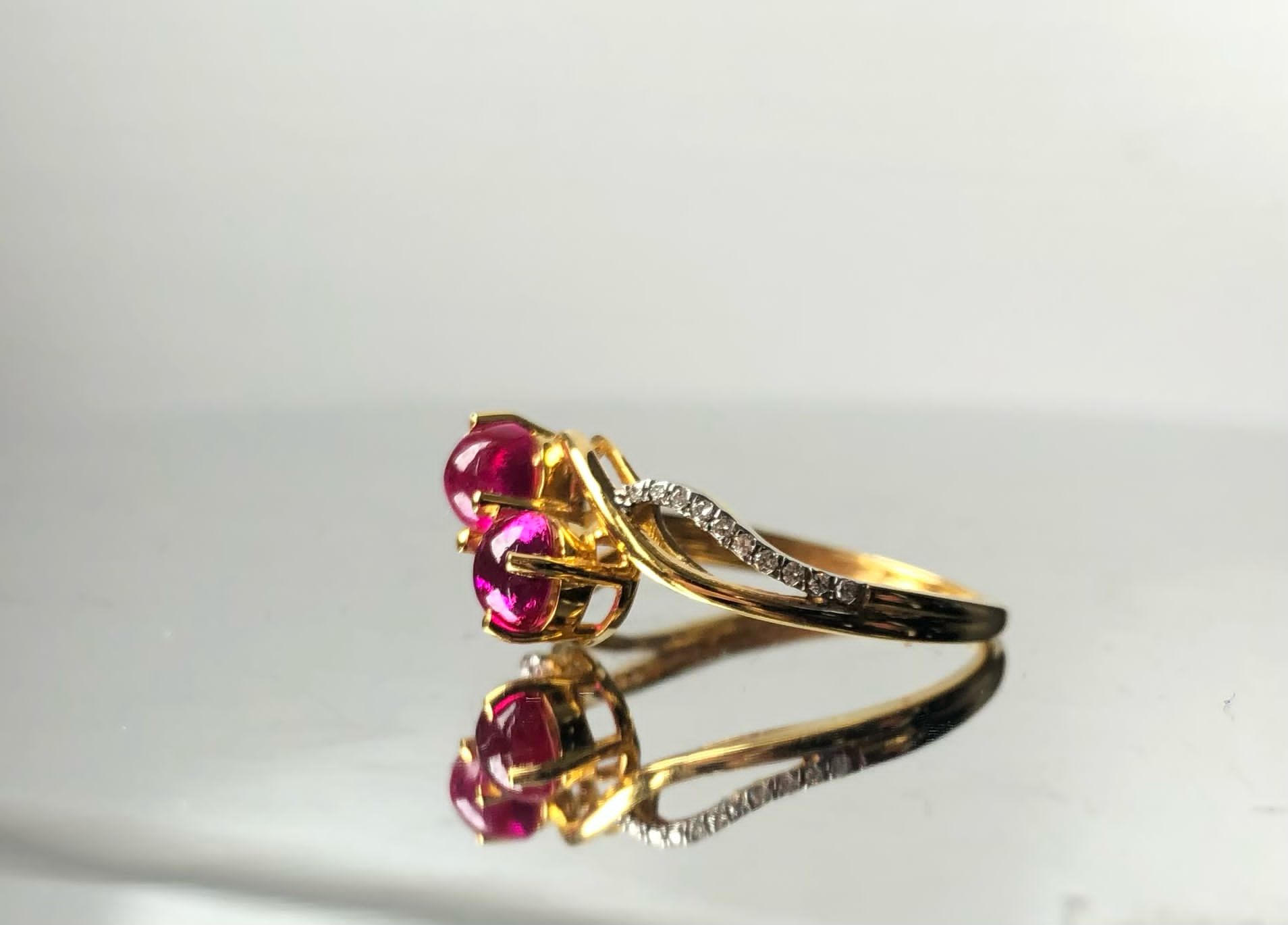 Beautiful Natural Unheated/untreated Burma Ruby With Diamonds & 18kGold - Image 11 of 11