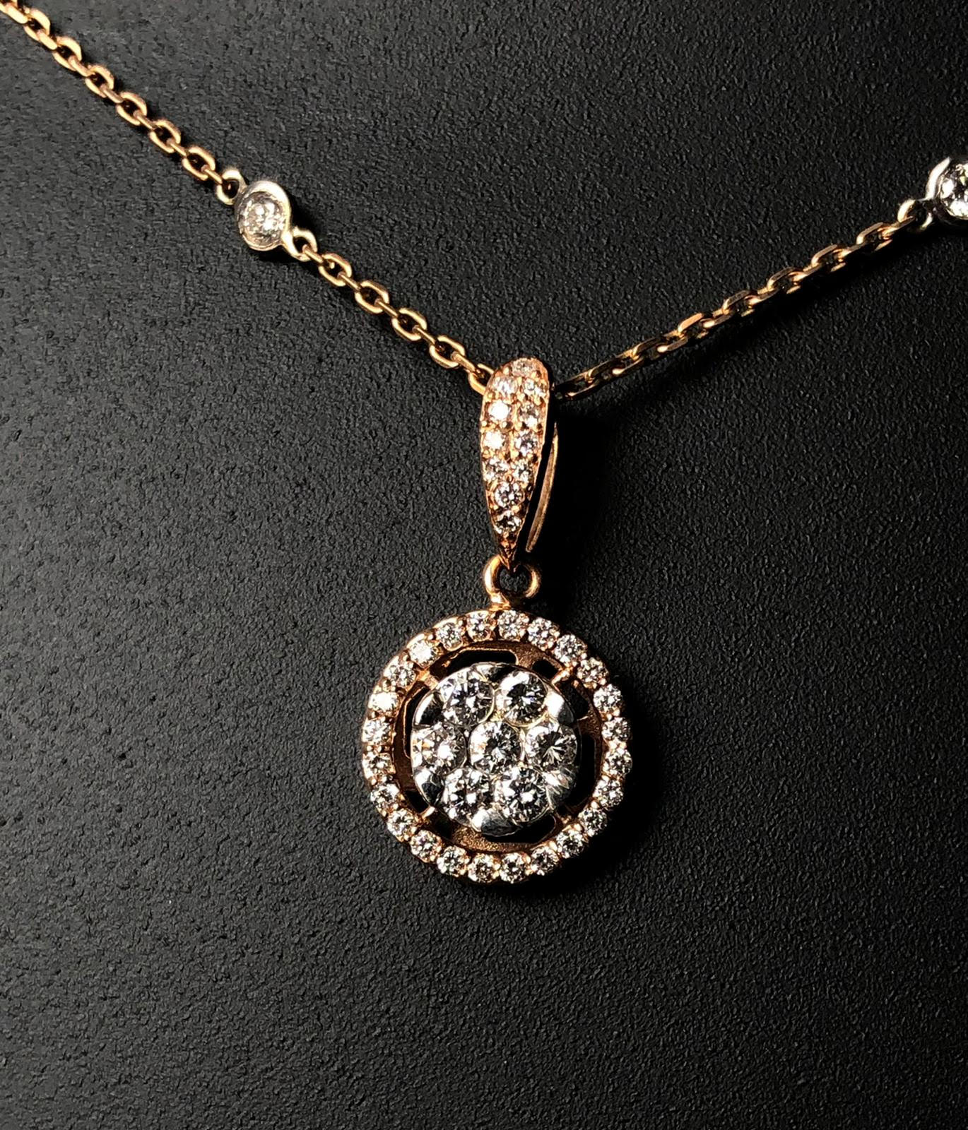 Beautiful 2.08 Carat Diamond Necklace and Earrings set with 18k gold - Image 9 of 12