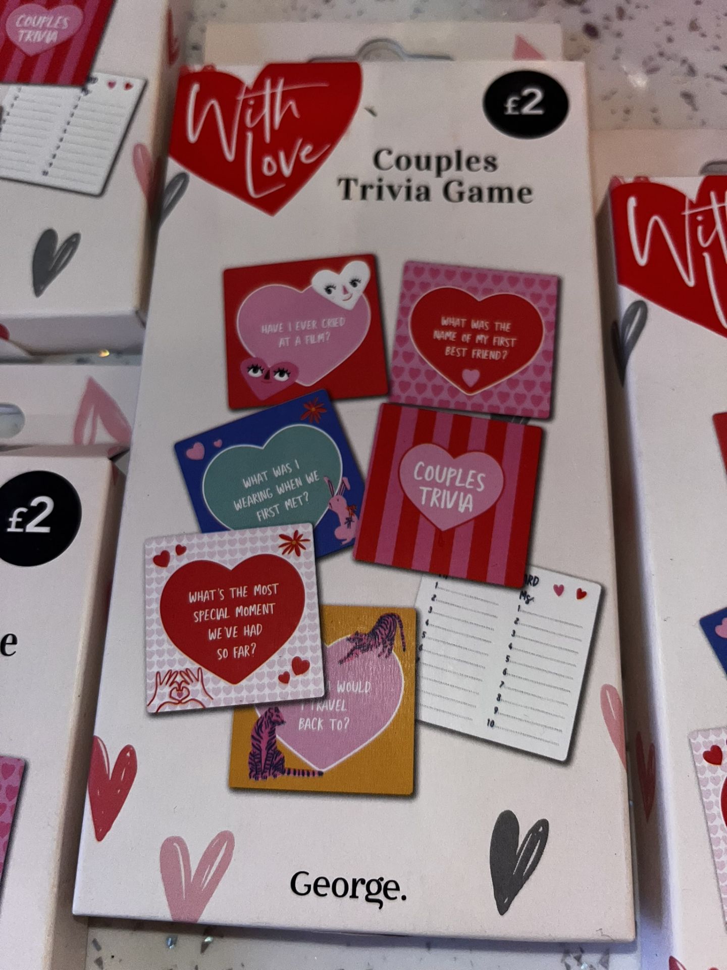 With love - Gift Bags + Valentines day Couples Trivia Card Sets - New Job Lot - Image 2 of 3