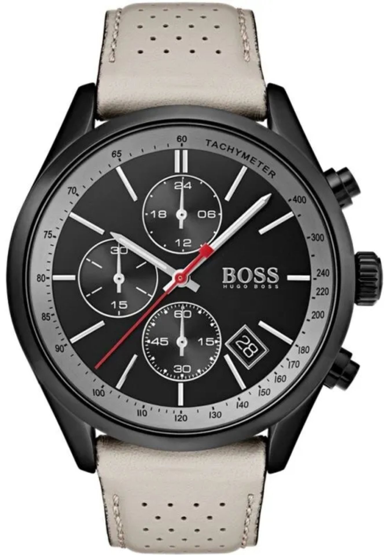 Hugo Boss 1513562 Men's Grand Prix Leather Strap Quartz Chronograph watch