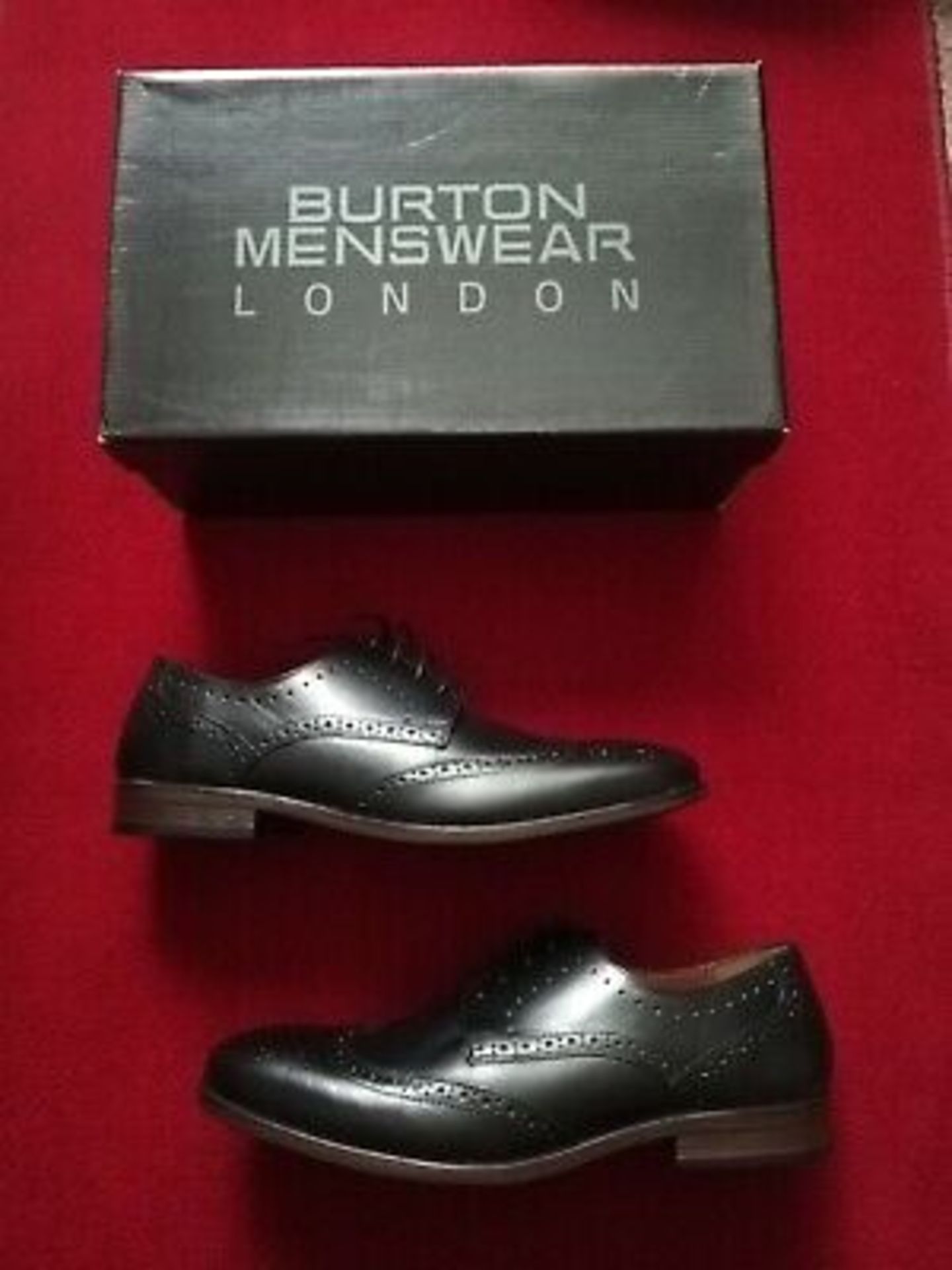 Burton Menswear London, Mepham Men's Laced Leather Shoes Black RRP £45.00 Size 11