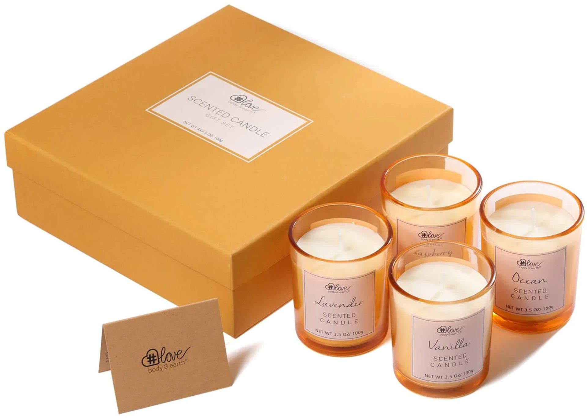 Body & Earth # Love Scented Candle Set of 4 - Image 2 of 3