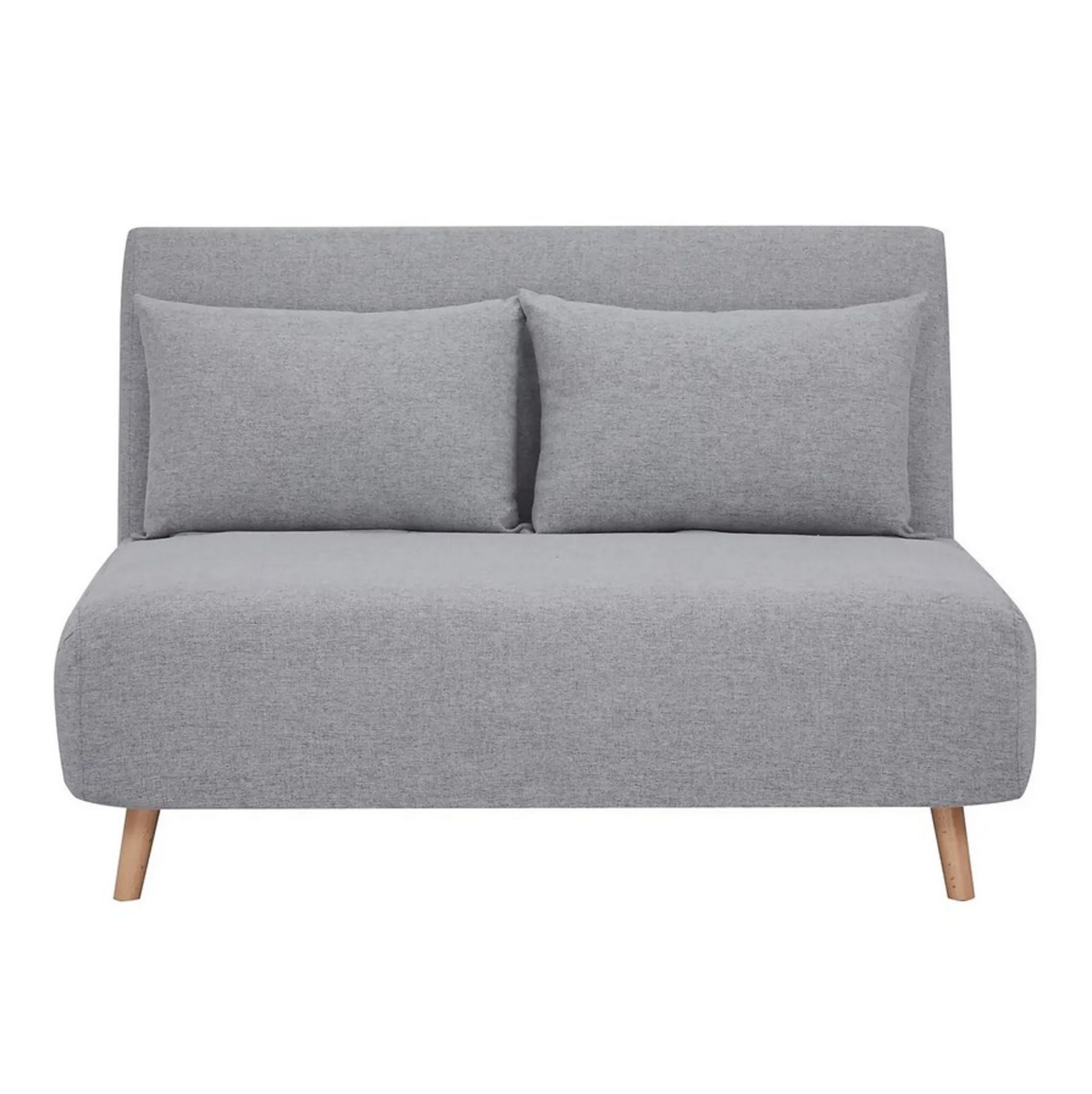 (118/P20) RRP £250. Freya Folding Sofa Bed Grey With Two Cushions. (Legs Attached). (Unit Has Som... - Image 5 of 14