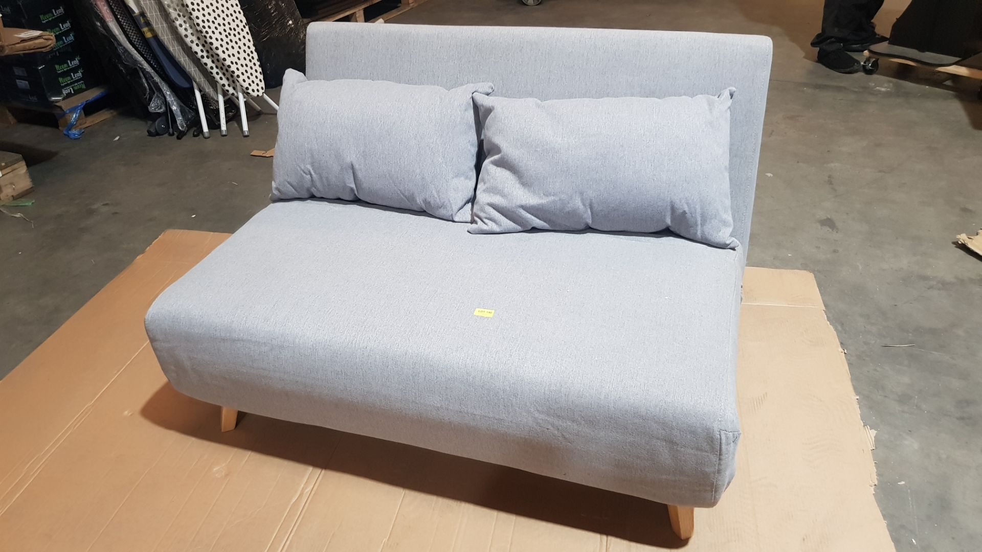 (140/5K) RRP £250. Freya Folding Sofa Bed Grey With Two Cushions. (Legs Attached). (Unit Has Some... - Image 15 of 27