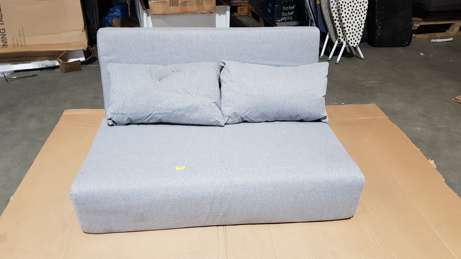 (133/P) RRP £250. Freya Folding Sofa Bed Grey With Two Cushions. (No Legs). Dimensions: (Sofa-H80... - Image 15 of 36