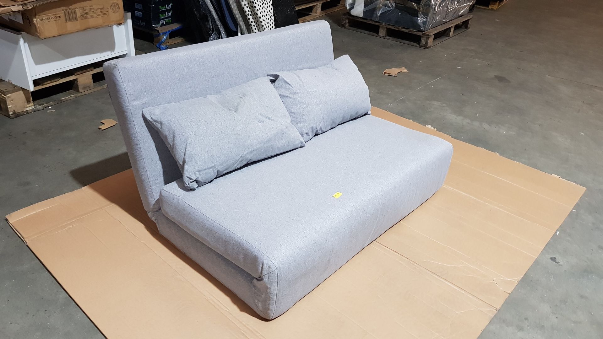 (133/P) RRP £250. Freya Folding Sofa Bed Grey With Two Cushions. (No Legs). Dimensions: (Sofa-H80... - Image 17 of 36
