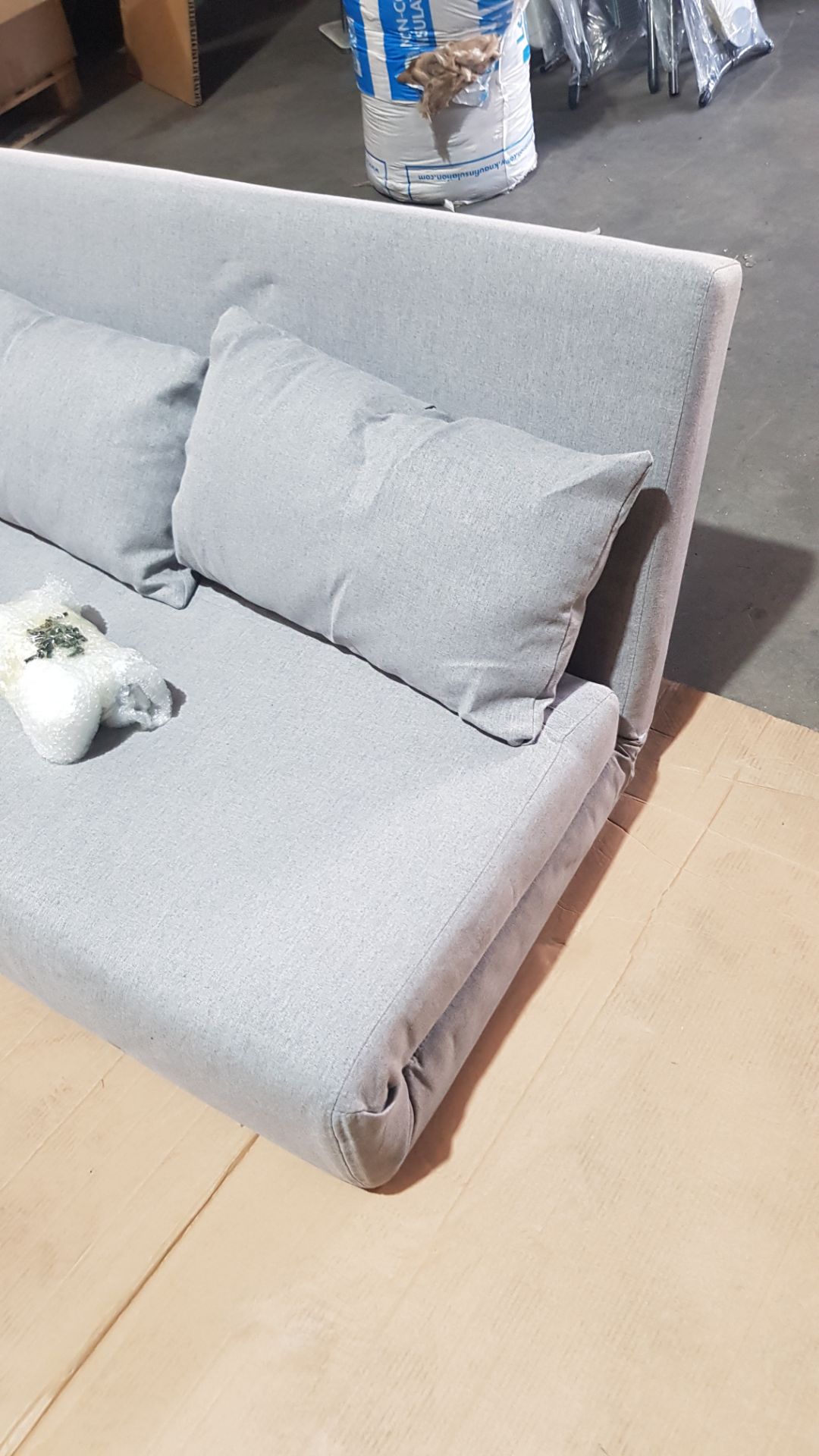 (66/P12) RRP £250. Freya Folding Sofa Bed Grey With Two Cushions. (4x Legs With Fixings Not Attac... - Image 16 of 26