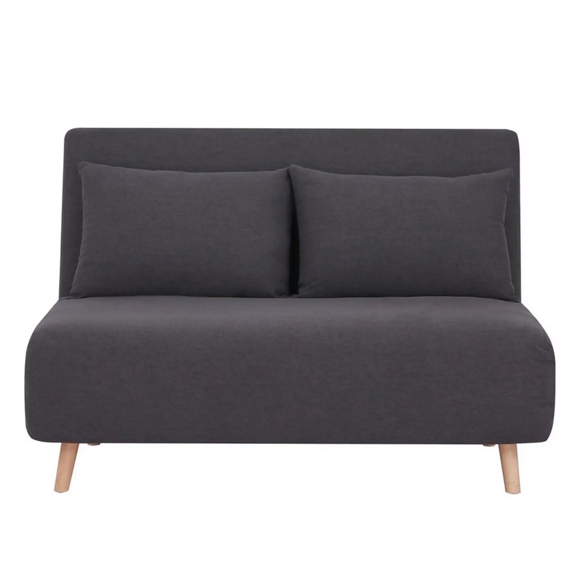 (62/P11) RRP £250. Freya Folding Sofa Bed Charcoal With Two Cushions. (Legs Attached). Dimensions... - Image 5 of 26