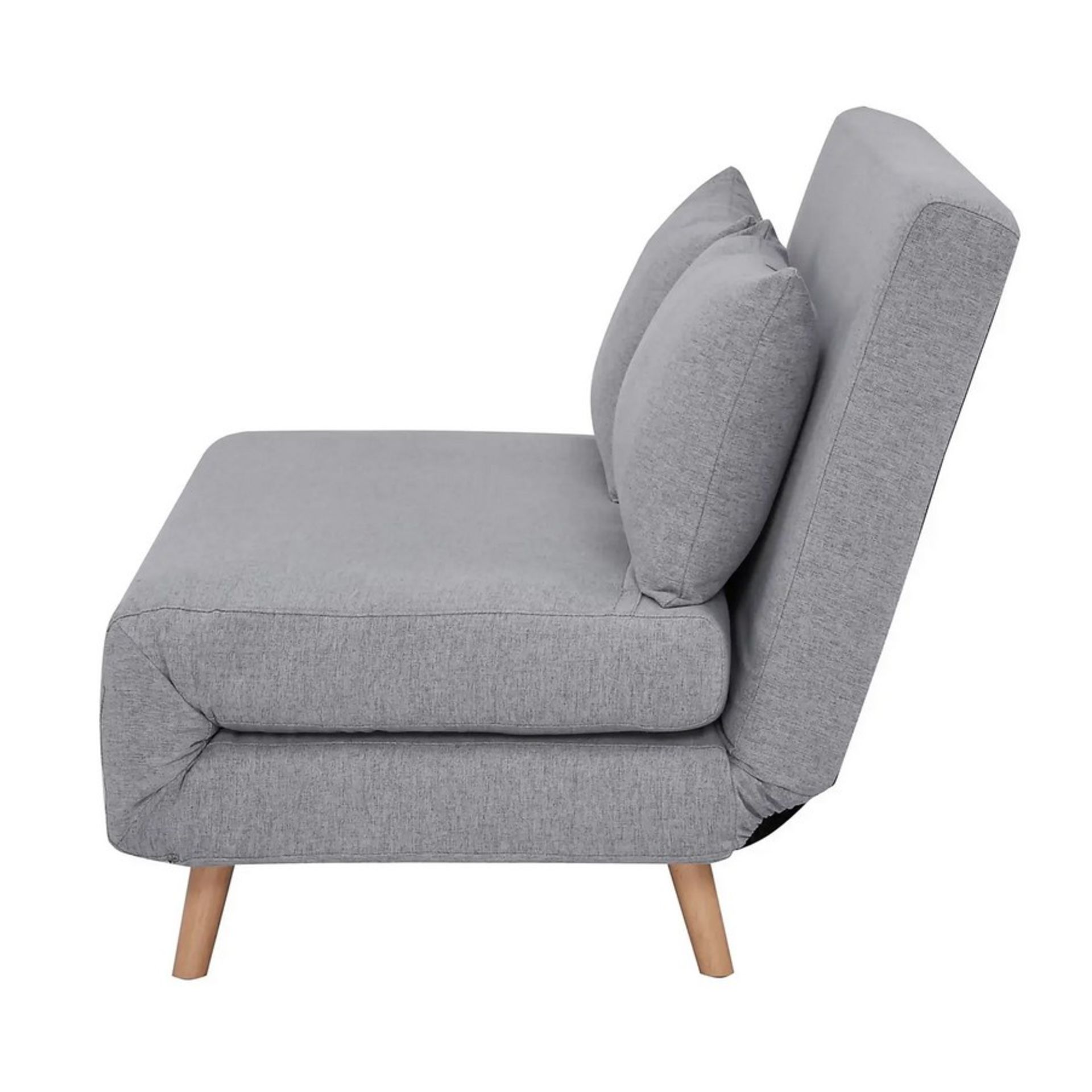 (140/5K) RRP £250. Freya Folding Sofa Bed Grey With Two Cushions. (Legs Attached). (Unit Has Some... - Image 7 of 27