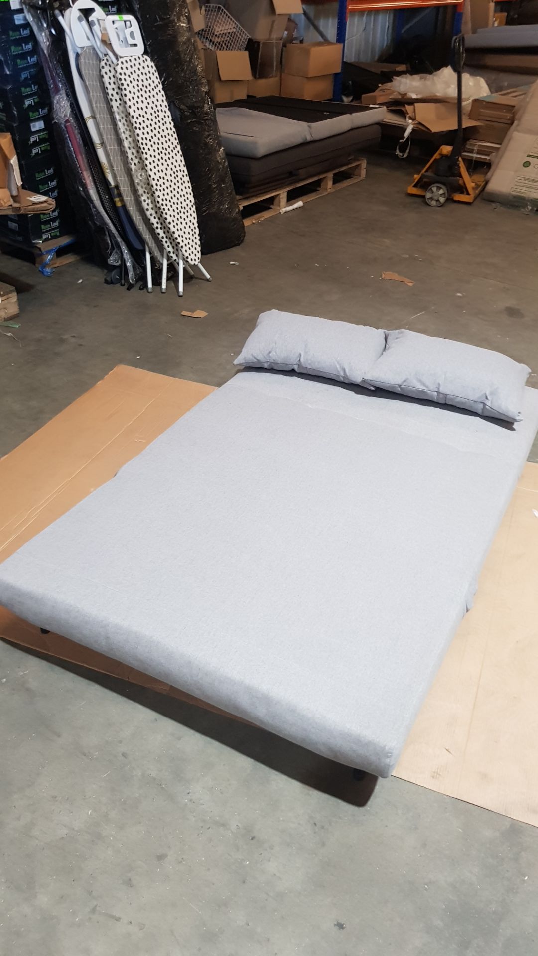 (140/5K) RRP £250. Freya Folding Sofa Bed Grey With Two Cushions. (Legs Attached). (Unit Has Some... - Image 27 of 27