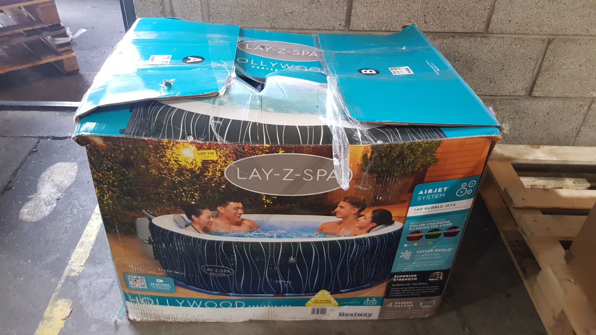 (110/P18) RRP £699. Bestway Lay Z Spa Hollywood Air Jet 4-6 Person Portable Spa. (2x Boxes In Lot... - Image 9 of 14