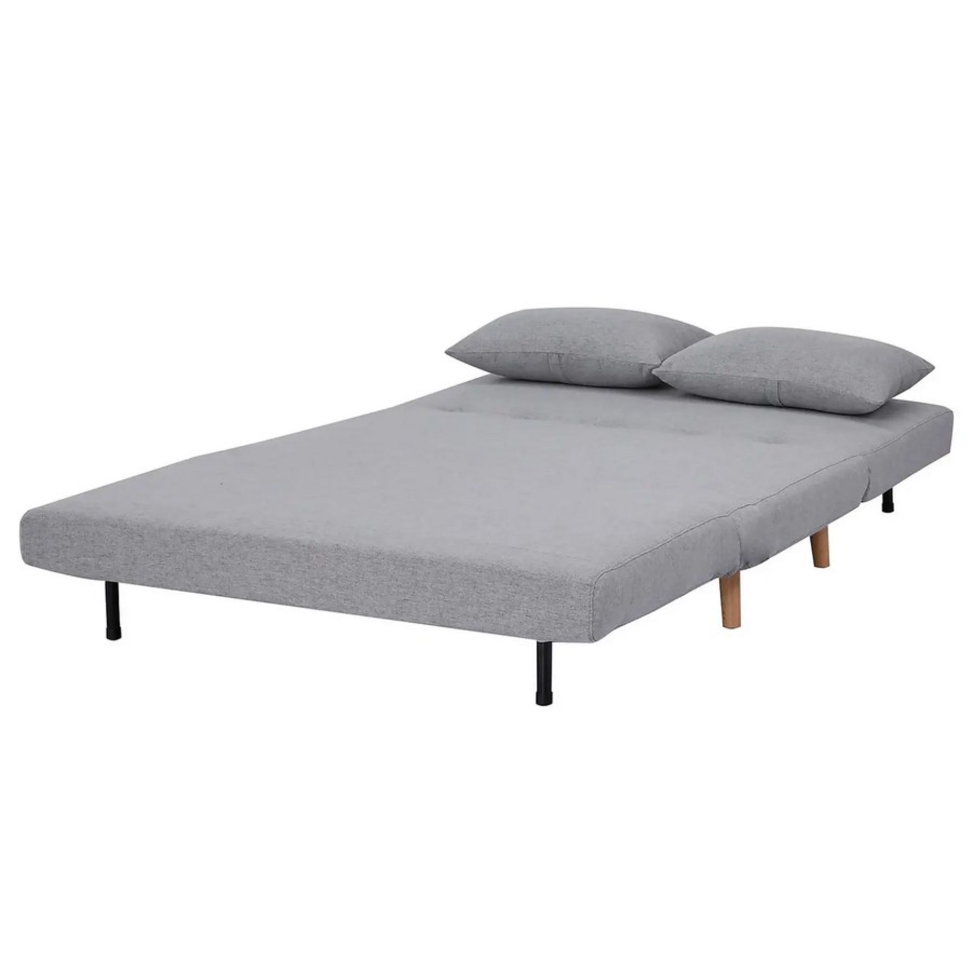 (66/P12) RRP £250. Freya Folding Sofa Bed Grey With Two Cushions. (4x Legs With Fixings Not Attac... - Image 9 of 26