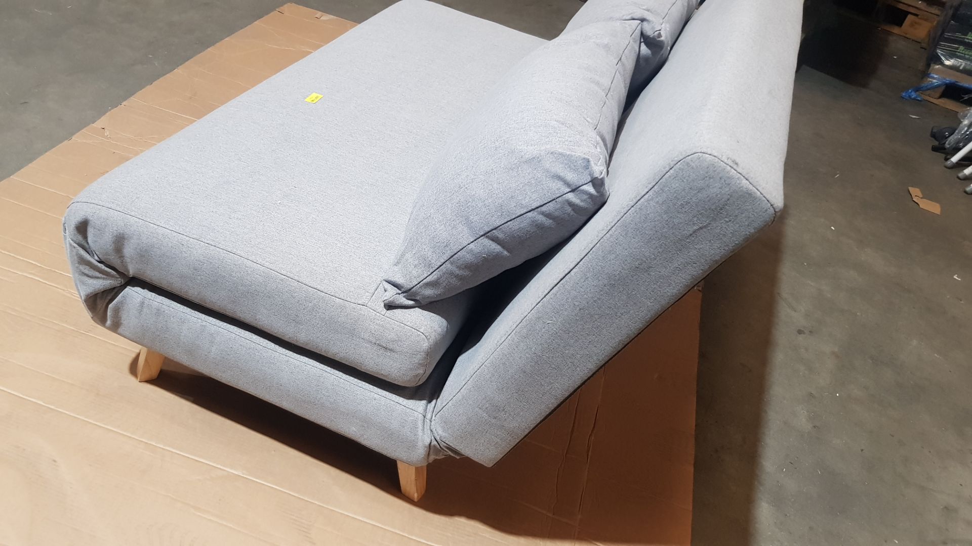 (140/5K) RRP £250. Freya Folding Sofa Bed Grey With Two Cushions. (Legs Attached). (Unit Has Some... - Image 21 of 27