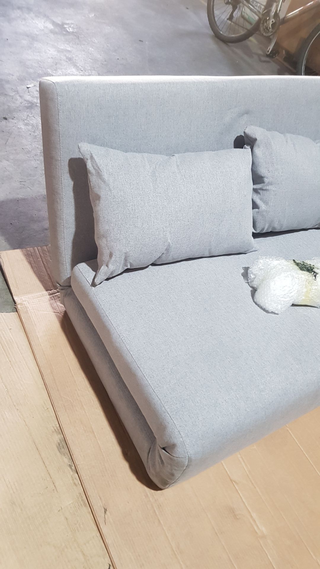 (66/P12) RRP £250. Freya Folding Sofa Bed Grey With Two Cushions. (4x Legs With Fixings Not Attac... - Image 13 of 26