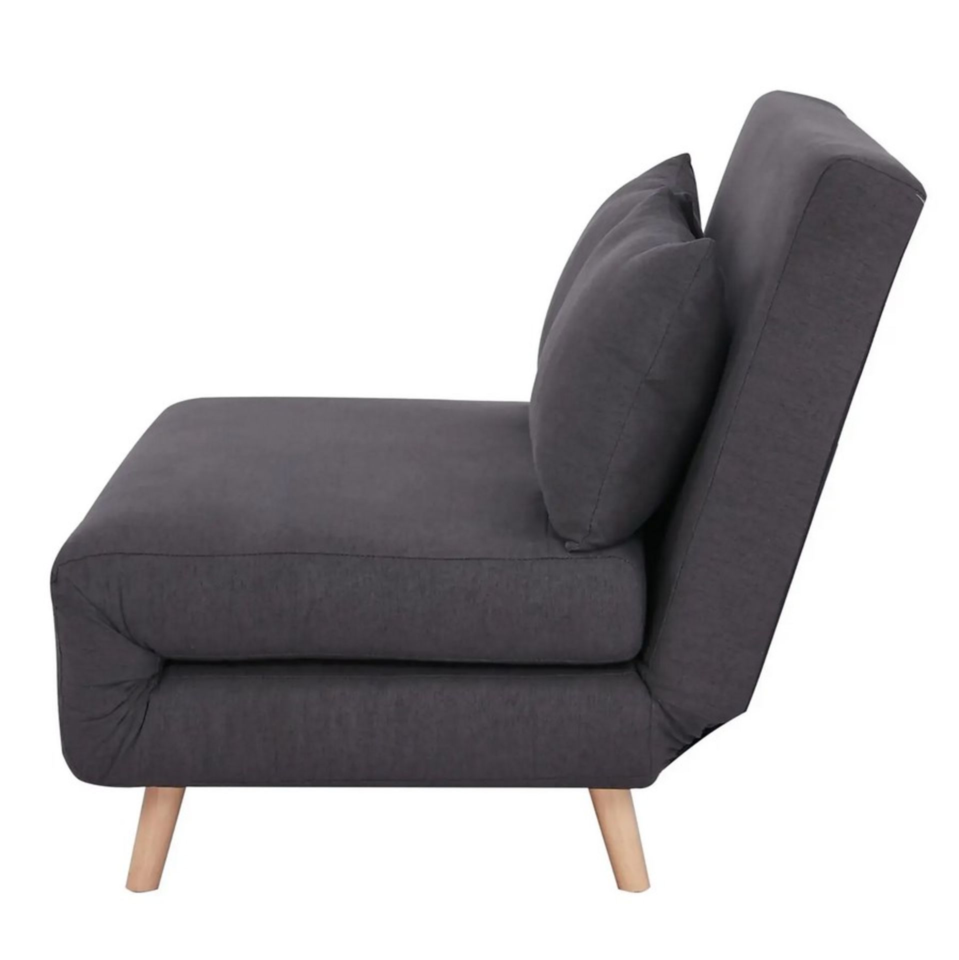 (62/P11) RRP £250. Freya Folding Sofa Bed Charcoal With Two Cushions. (Legs Attached). Dimensions... - Image 8 of 26