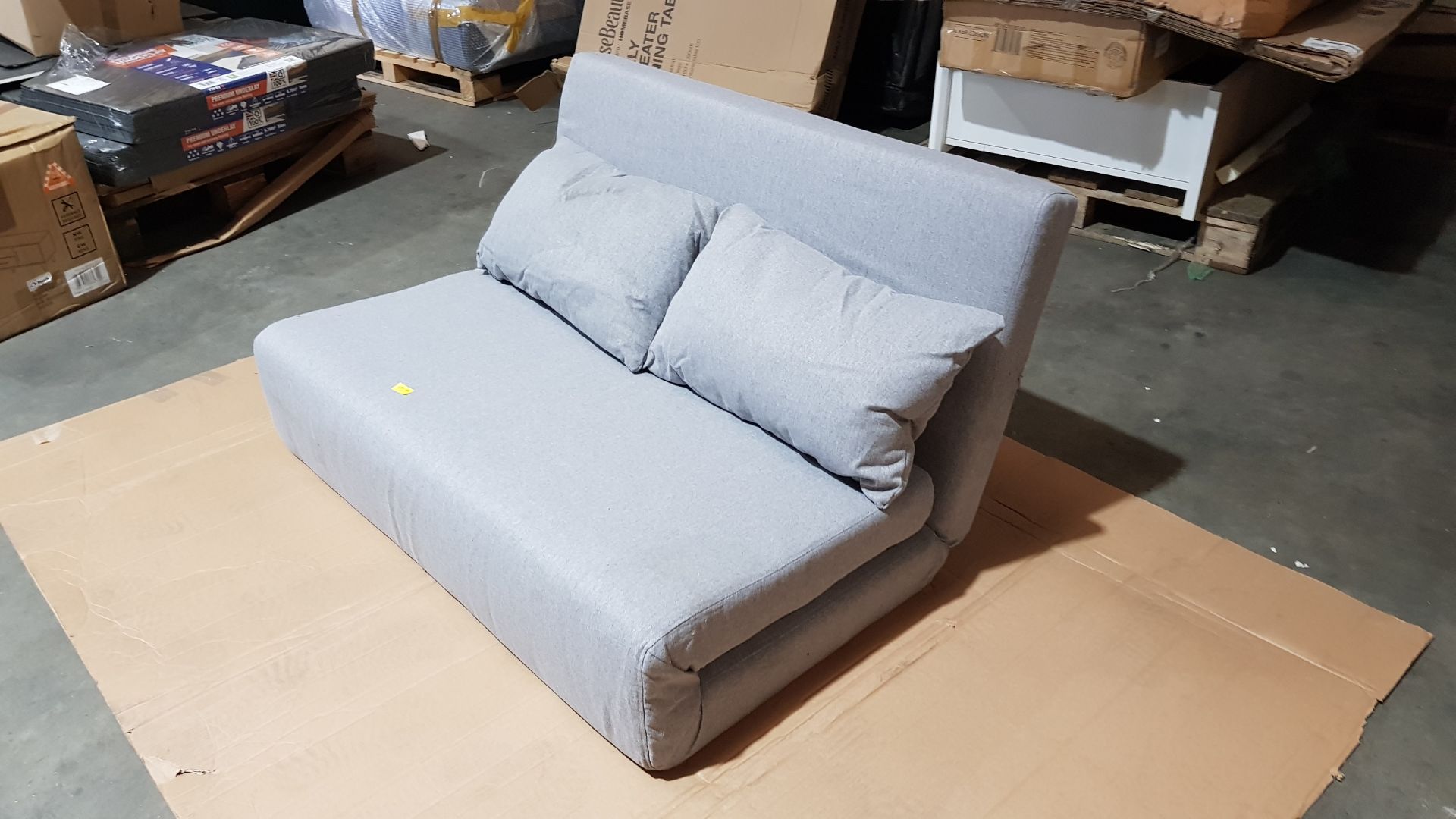 (133/P) RRP £250. Freya Folding Sofa Bed Grey With Two Cushions. (No Legs). Dimensions: (Sofa-H80... - Image 19 of 36