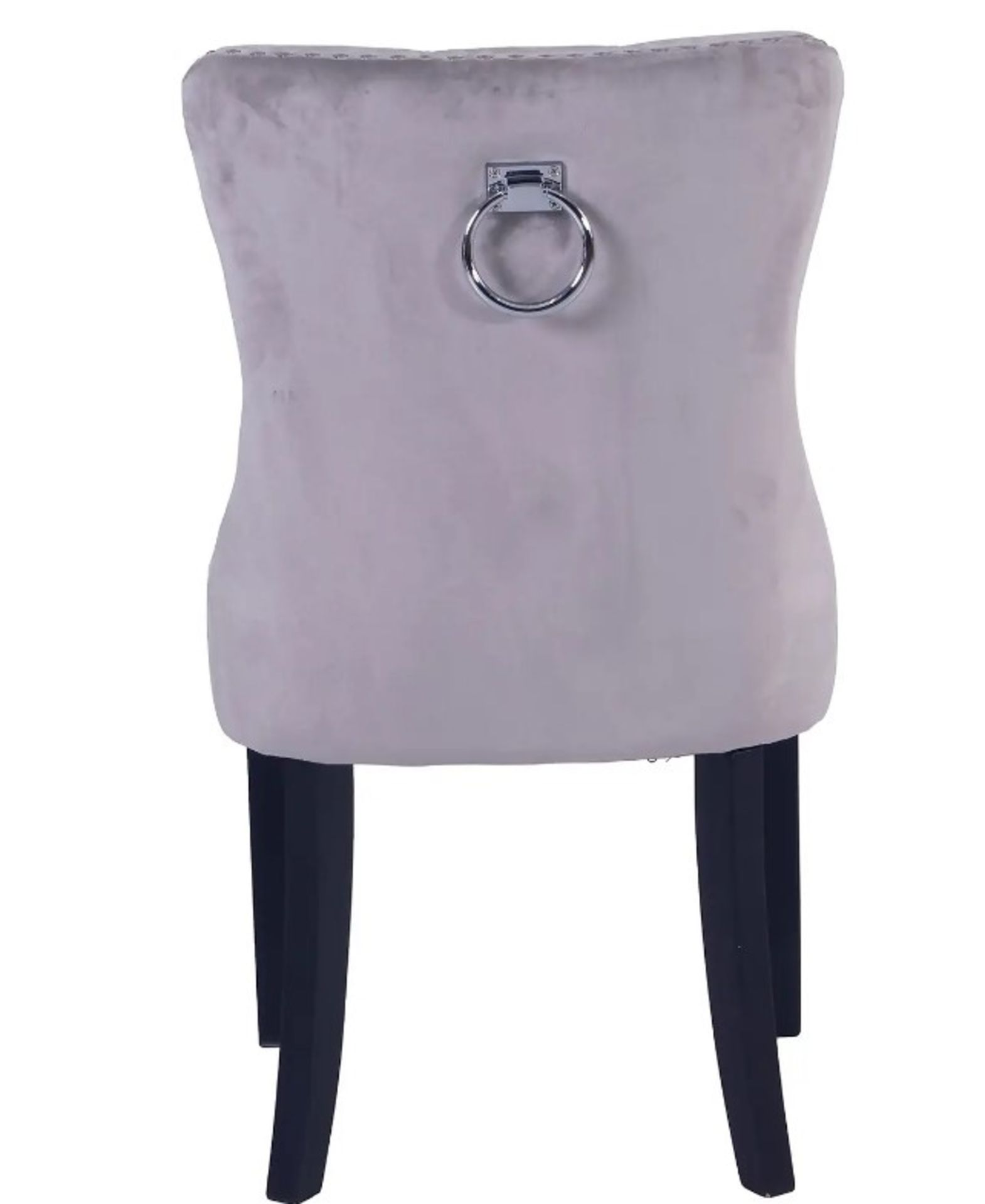 (37/5L) RRP £115. Annabelle Velvet Dining Chair Grey. (H102x W56x D72cm). - Image 9 of 22