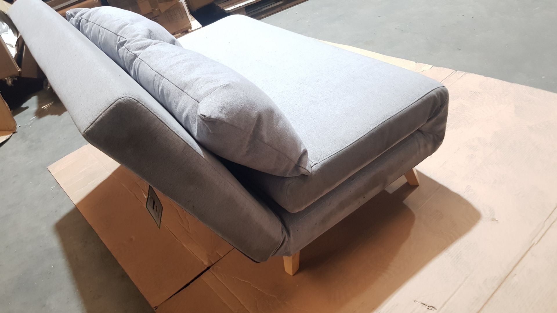 (140/5K) RRP £250. Freya Folding Sofa Bed Grey With Two Cushions. (Legs Attached). (Unit Has Some... - Image 19 of 27