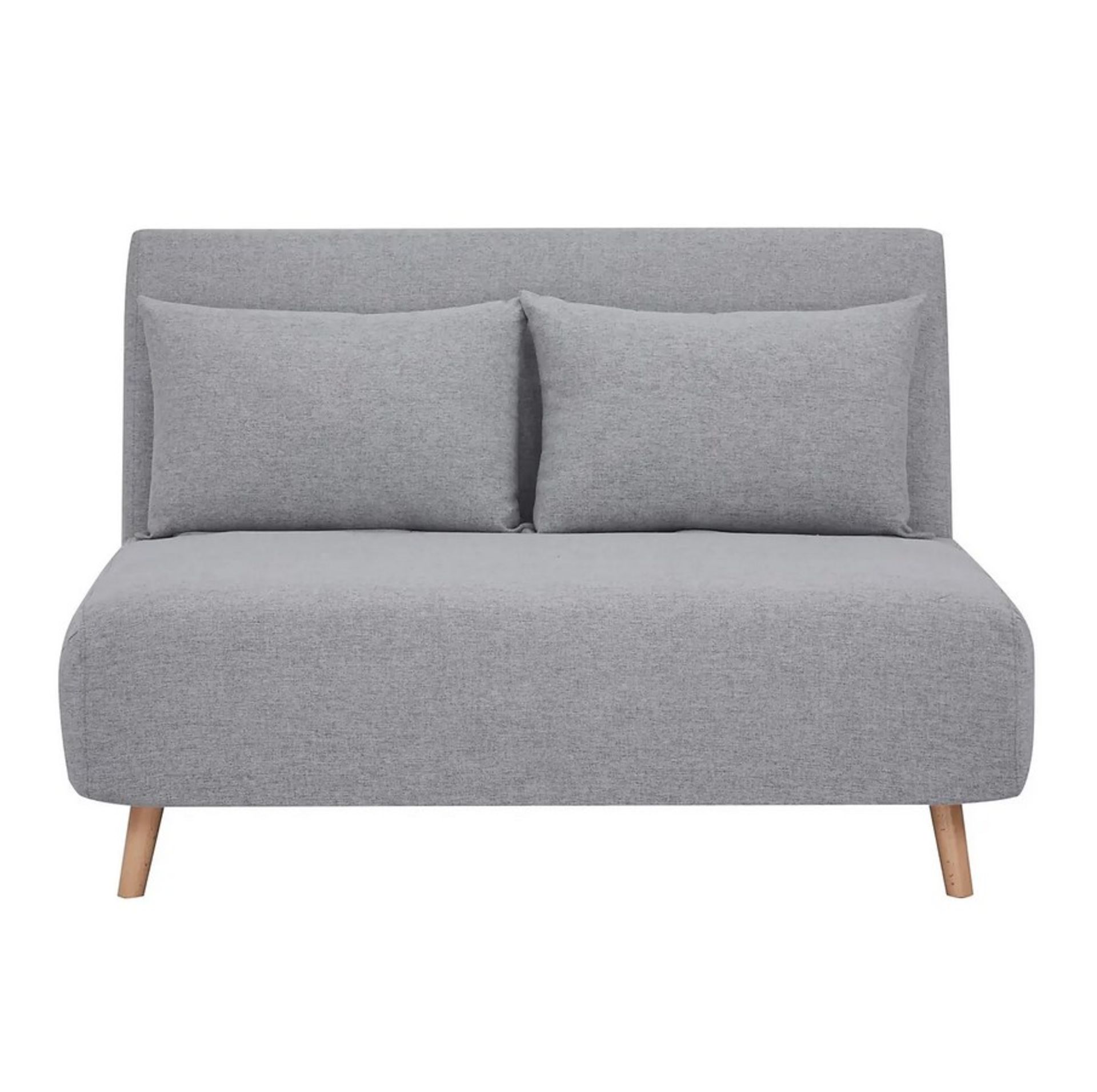 (66/P12) RRP £250. Freya Folding Sofa Bed Grey With Two Cushions. (4x Legs With Fixings Not Attac... - Image 4 of 26