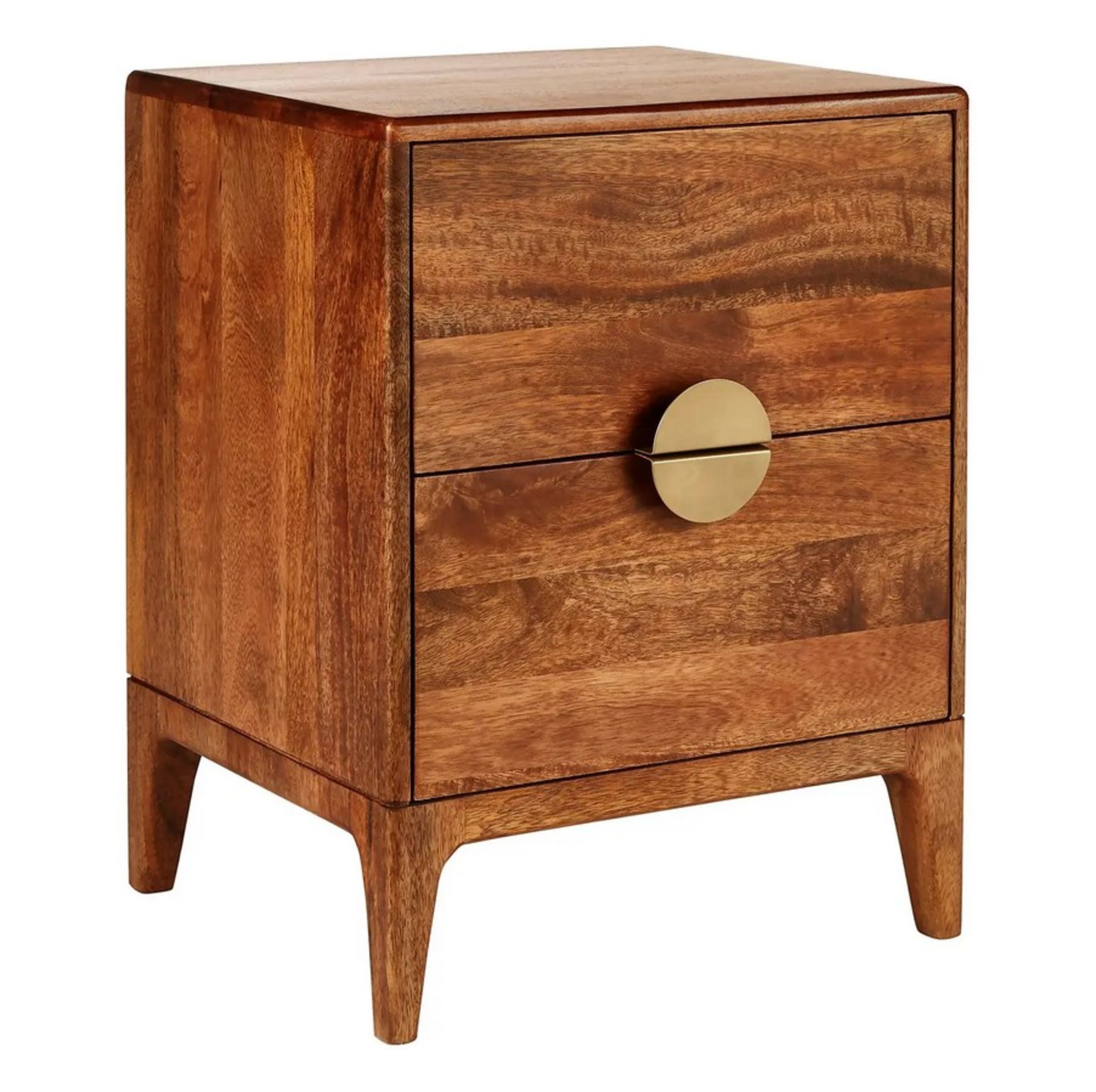 (87/P17) RRP £220. Cooper 2 Drawer Bedside Table. Dimensions: (45 x 38 x 58cm).