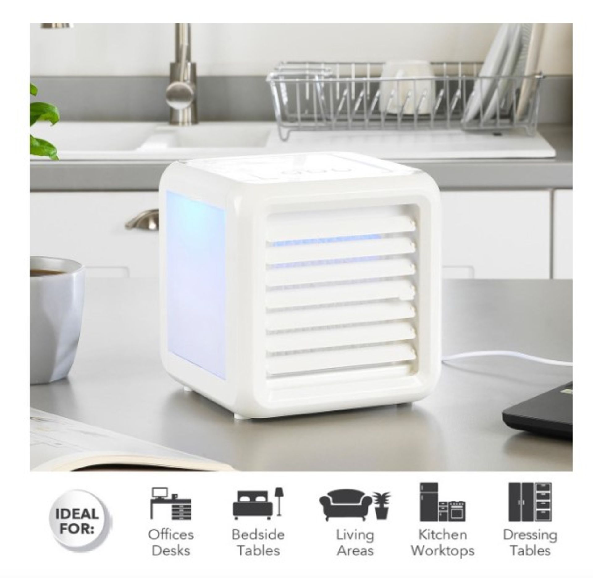 Title: (42/7A) Lot RRP £150. 5x Beldray Ice Cube Plus Personal Space Cooler Colour Changing Lights - Image 2 of 3