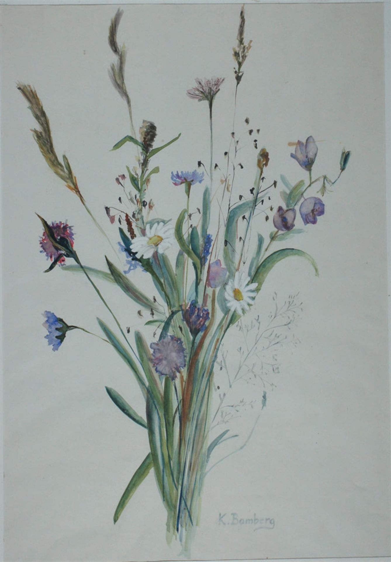 Bamberg, Katharina, Wiesenblumen, Gouache, 55 x 38 cm, sign.