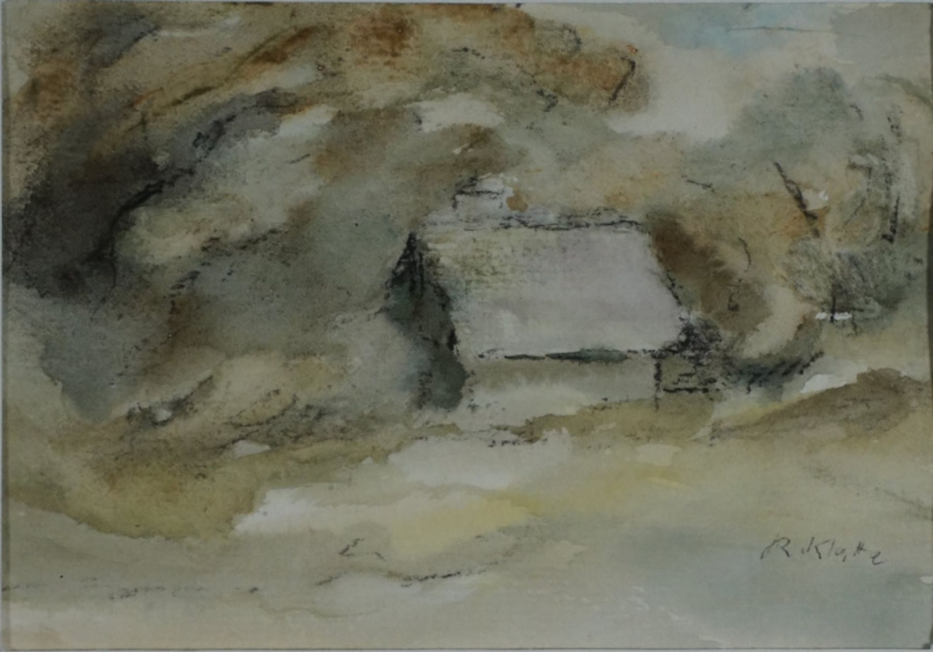 Klatte, Ruth, Haus in Wieck, Aqua., 10 x 15 cm, sign.