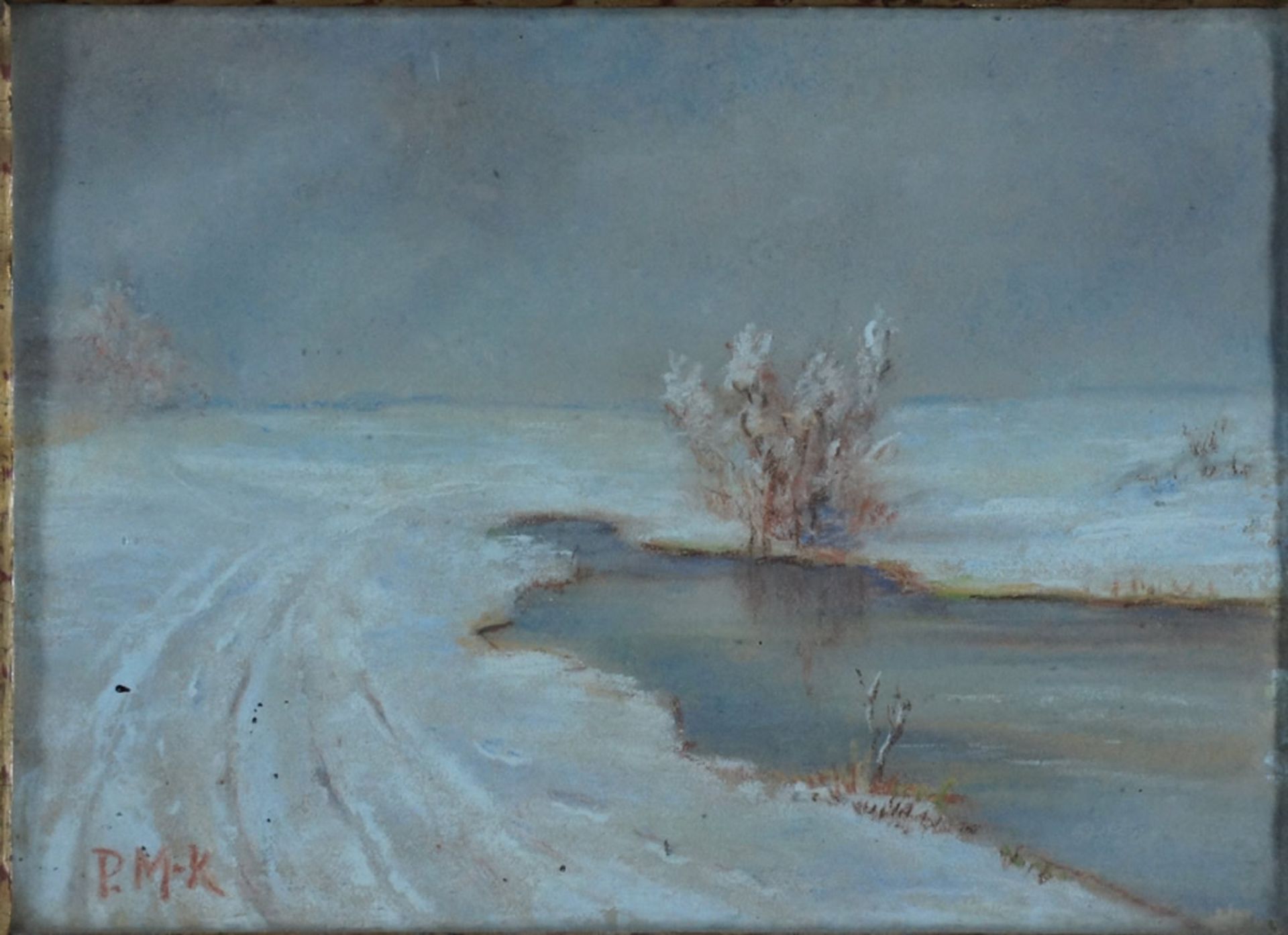 Müller-Kaempff, Paul, Winter am Bodden, Mischt., 14 x 19 cm, sign.