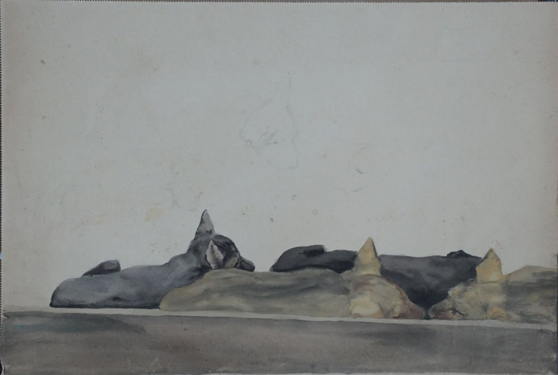 Kurz-Wilhelmi, Emma, Welpen, Aqua., 27 x 40 cm, Nl