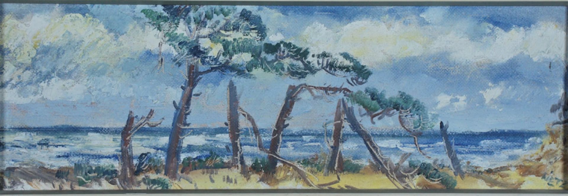 Lietz, Heinrich, Weststrand, Öl, 19 x 58 cm, sign.