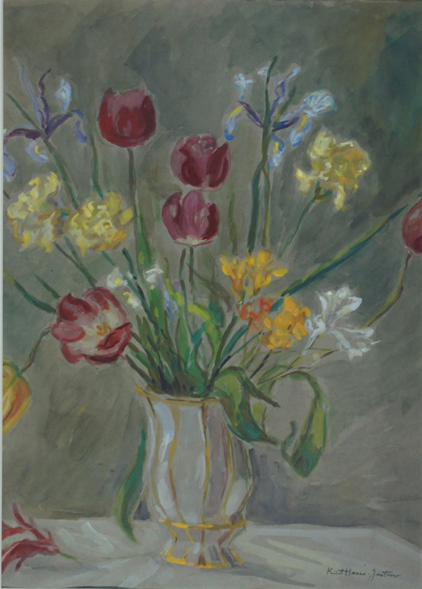 Haase-Jastrow, Kurt, Tulpen, 55 x 39 cm, sign.