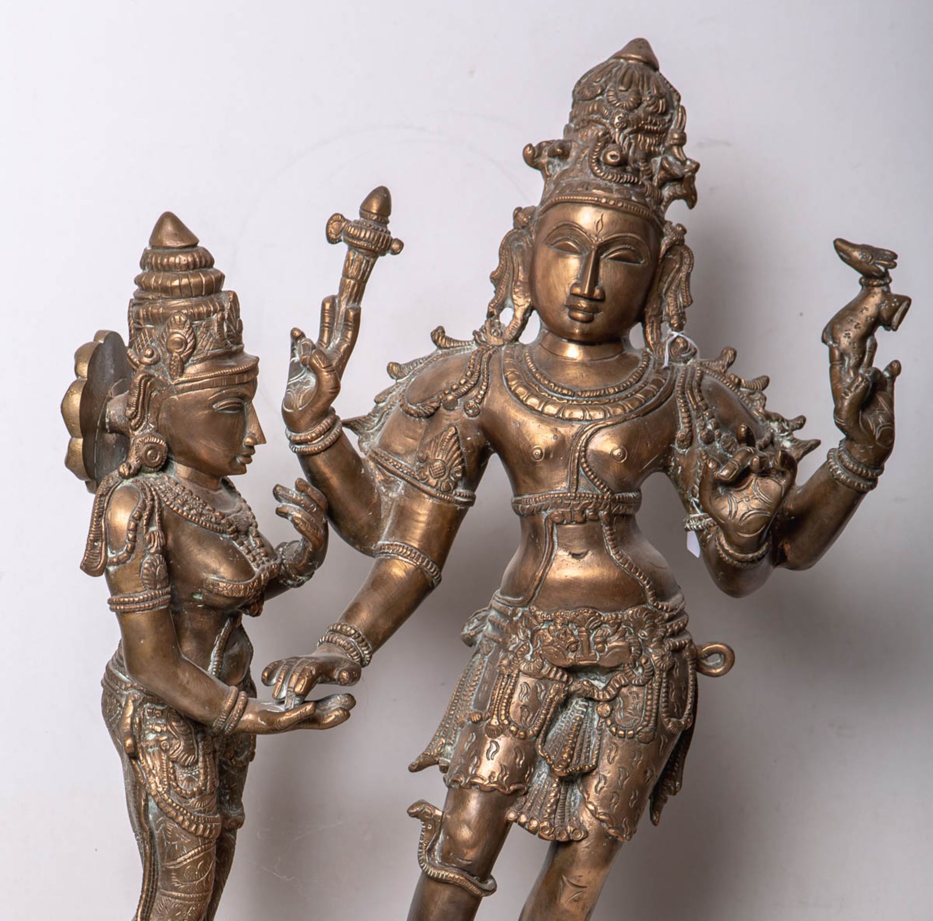 KünstlerIn unbekannt (Indien, wohl 20. Jh.) Wohl Shiva u. Parvati - Bild 3 aus 3