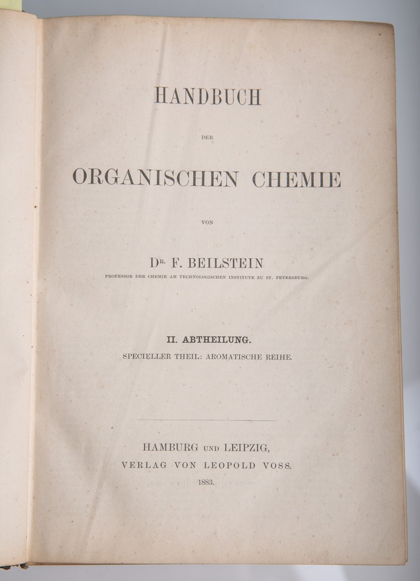 Beilstein, F. Dr., "Handbuch der organischen Chemie", 2. Abteilung