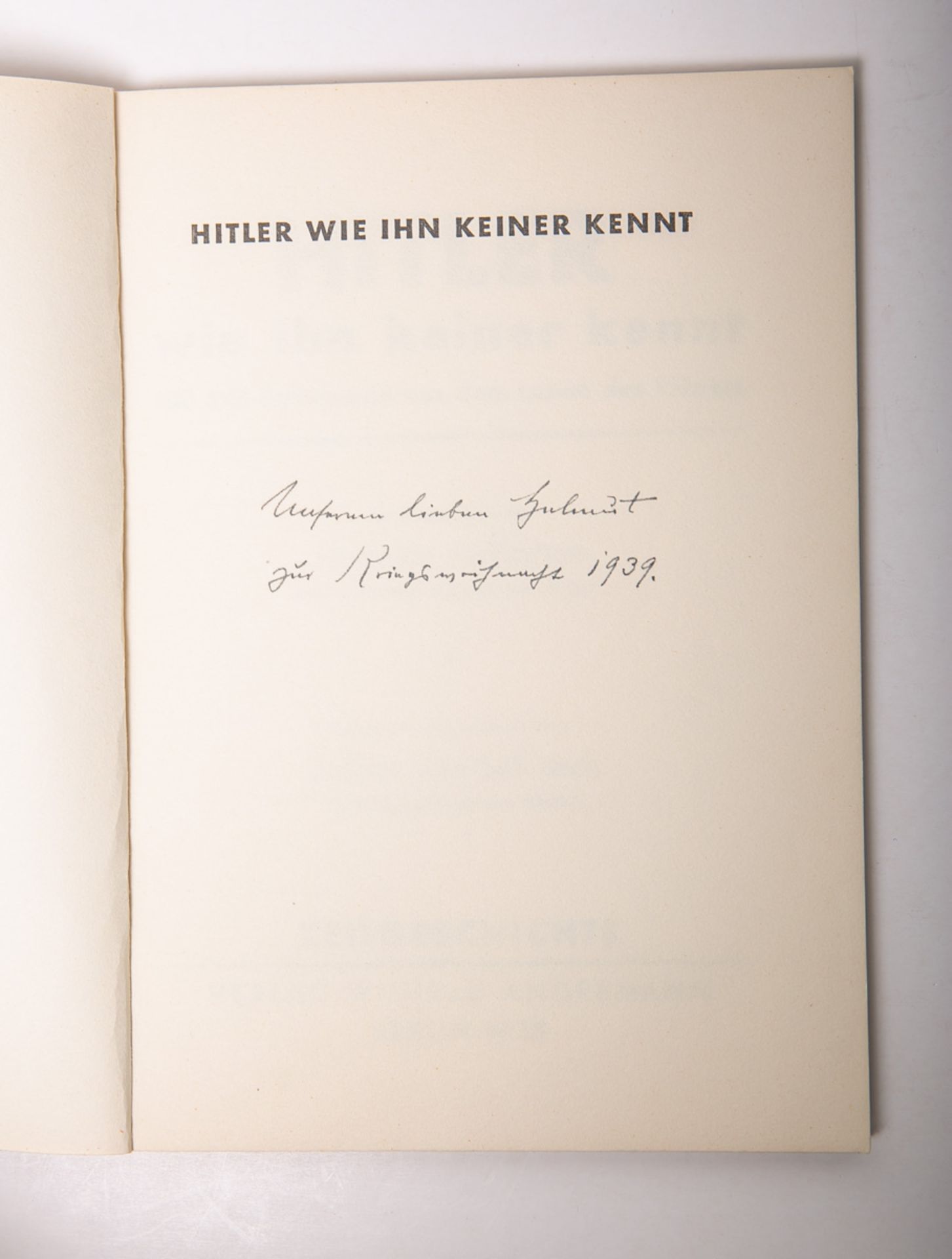 Hoffmann, Heinrich (Hrsg.), "Hitler wie ihn keiner kennt"