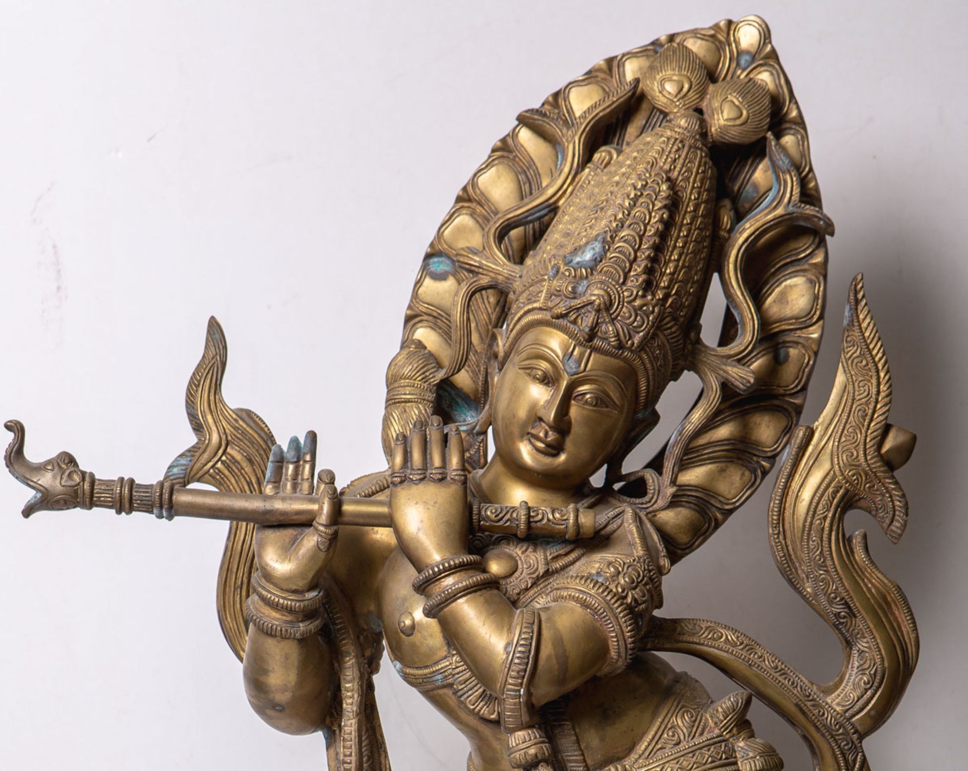 KünstlerIn unbekannt (wohl Indien, 19./20. Jh.) Lord Krishna m. Flöte - Bild 3 aus 3