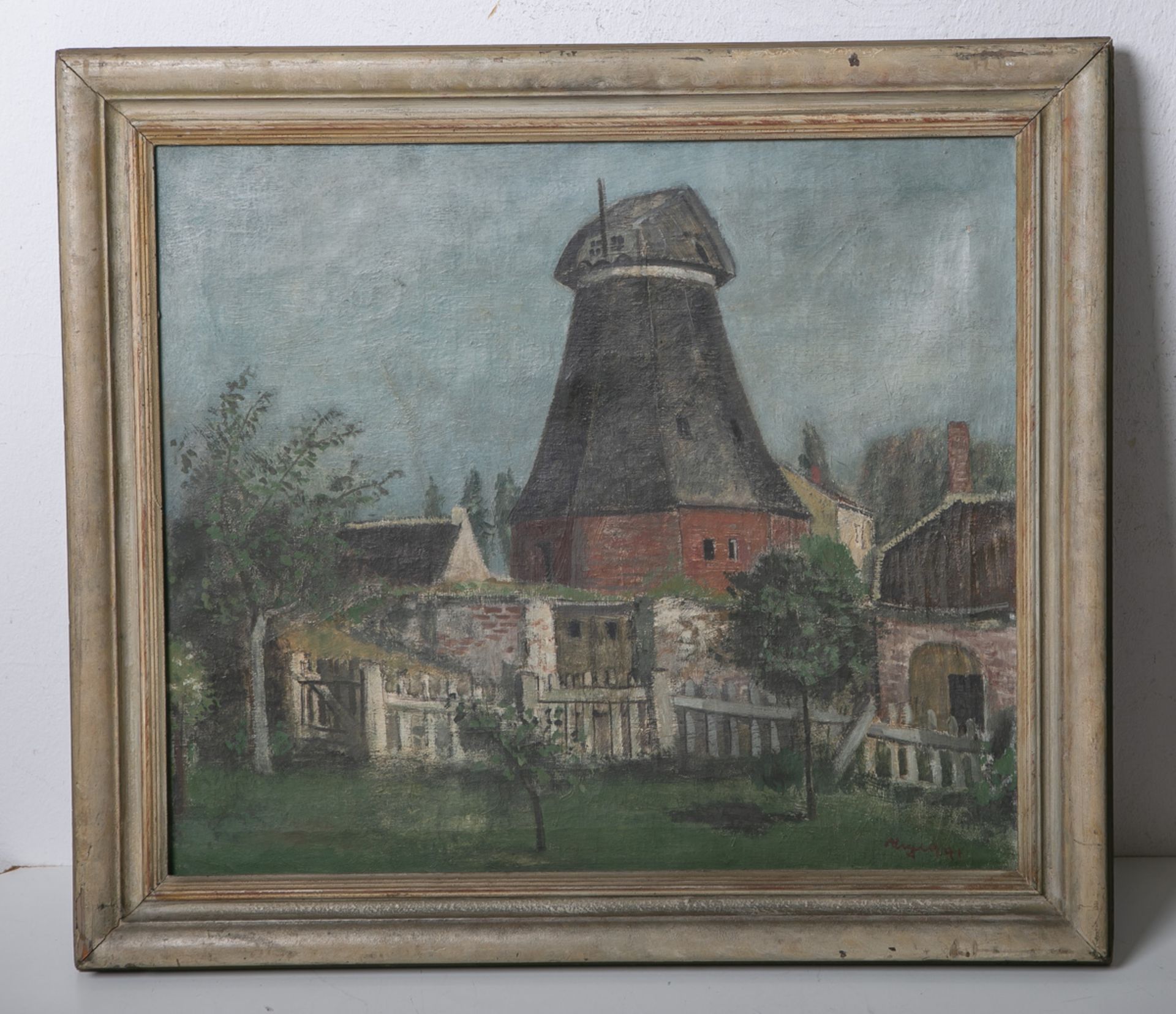 Neyers, Kurt (1900 - 1969), Dorfansicht m. Blick auf alte Mühle