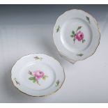 2-teiliges Set von Dessertteller (Meissen, 2. Wahl, Knaufzeit)