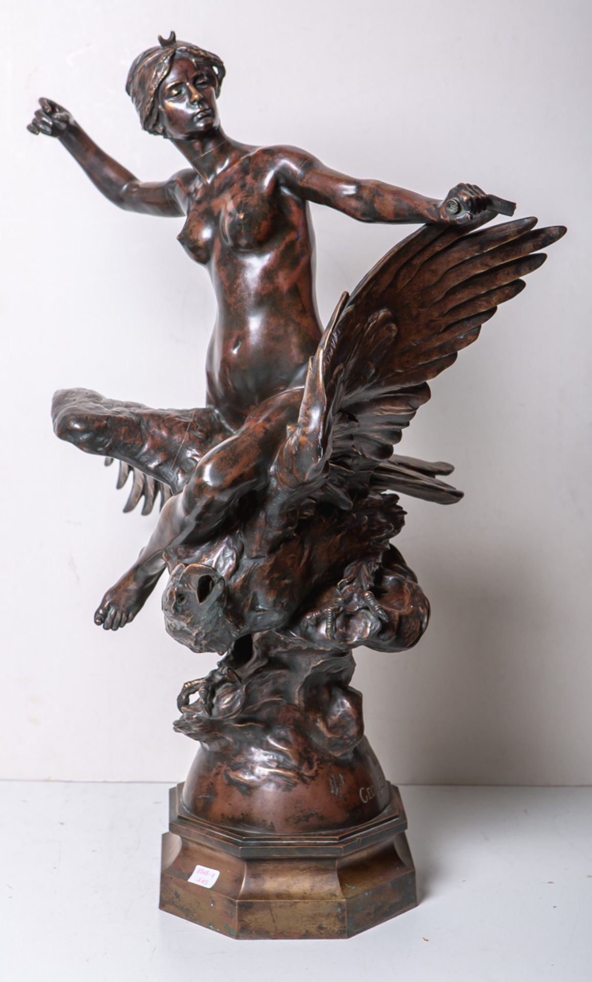 Bareau, Georges-Marie-Valentin (1866 - 1931), "Diane chevauchant un aigle"