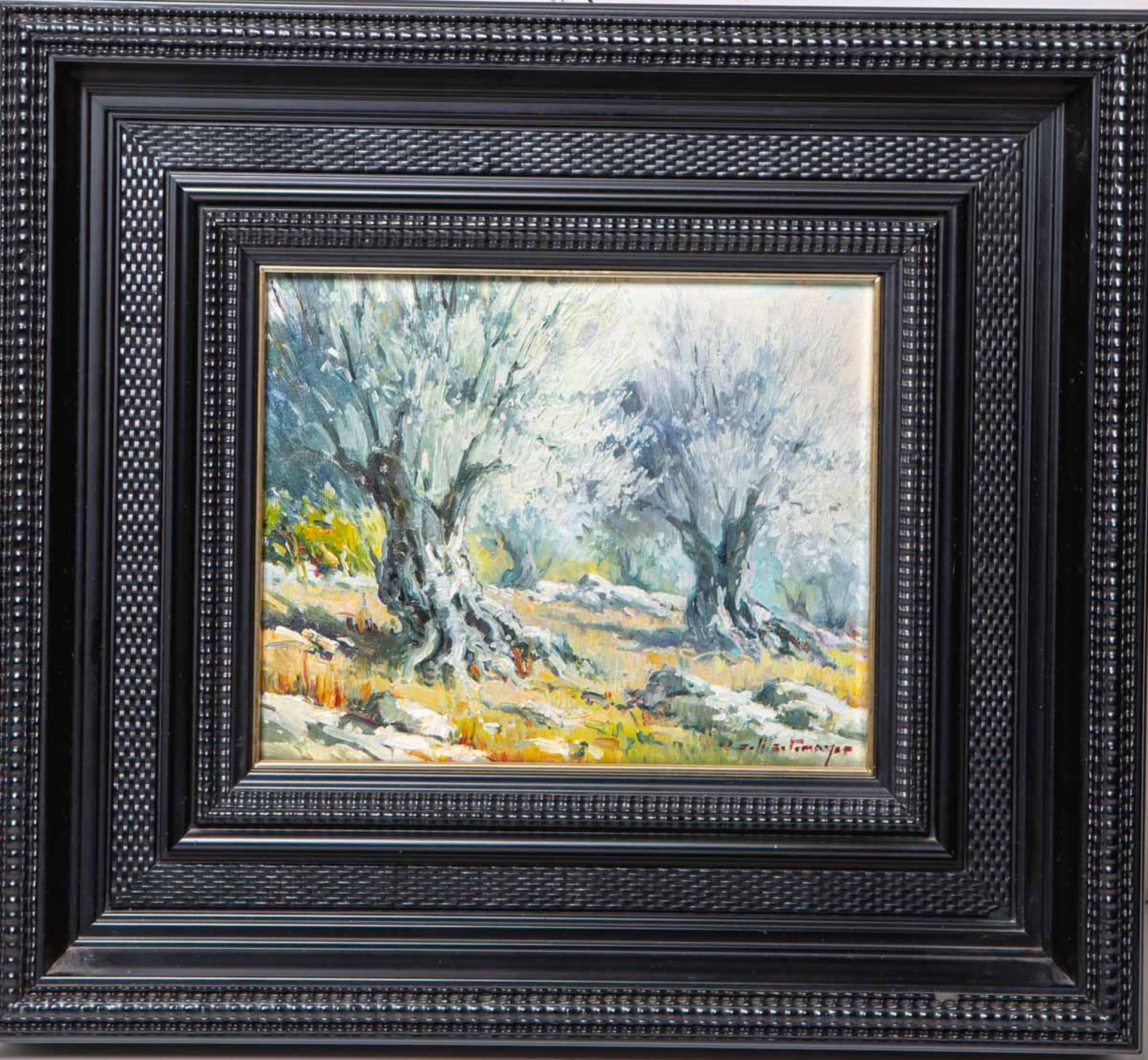 Sotomayor (20. Jh.), Landschaft m. alten Olivenbäumen (1983)