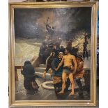 KünstlerIn unbekannt (wohl 19. Jh.), Schiffbruch, wohl Kopie nach einem belgischen Maler