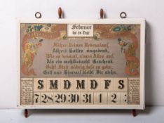 Immerwährender Wandkalender (C.F. Wiedemann Roda, ca. 1. Hälfte 19. Jh.)