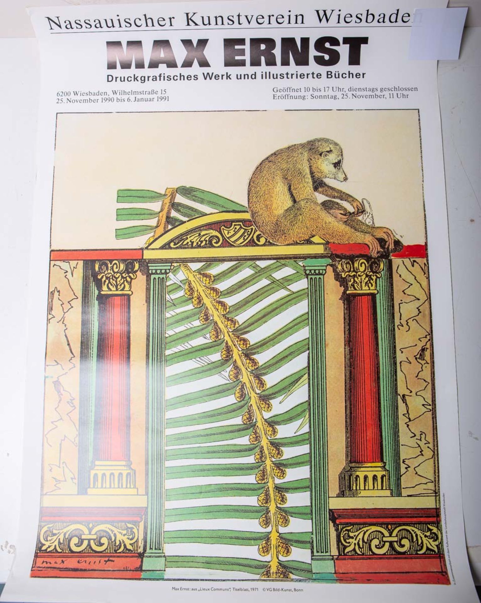 Ausstellungsplakat "Max Ernst (1891 - 1976). Druckgrafisches Werk und illustrierte Bücher"