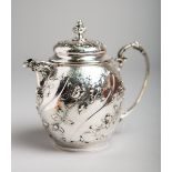 Kleine Teekanne 800 Silber (Deutschland, um 1900, Jugendstil)